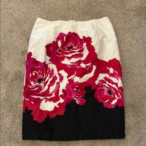 Worthington Red Pencil Skirt Knee-Length Work